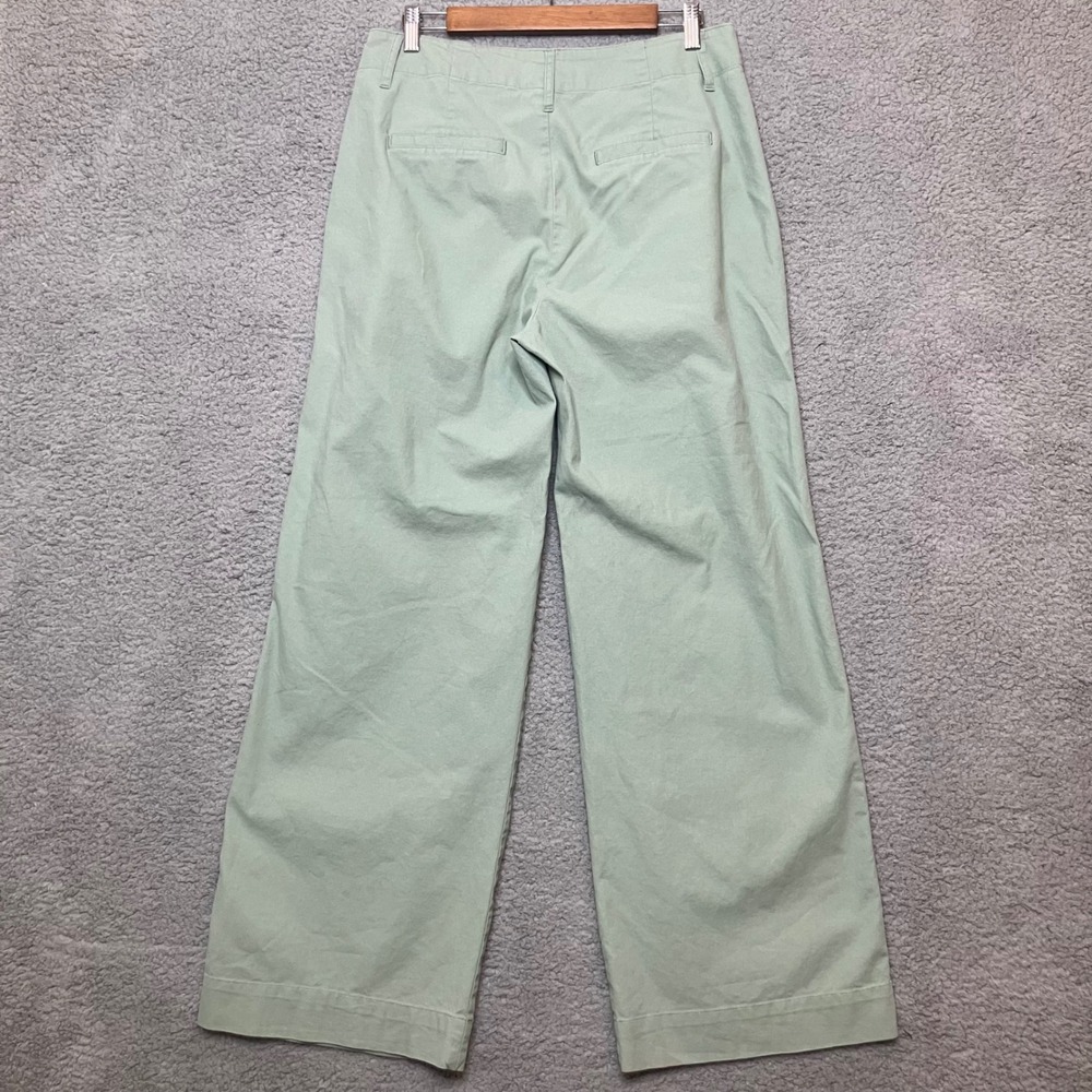 A New Day Sage Green High Rise Wide Leg Pleated Front Stretch Trousers Size 8 - Picture 2 of 9